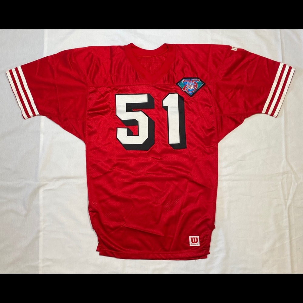 Ken Norton Jr Authentic 49ers Signed Jersey Sz 46
